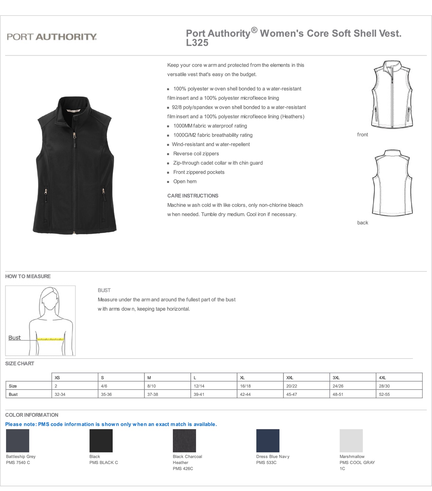 Medical Simulation Port Authority® Women's Core Soft Shell Vest