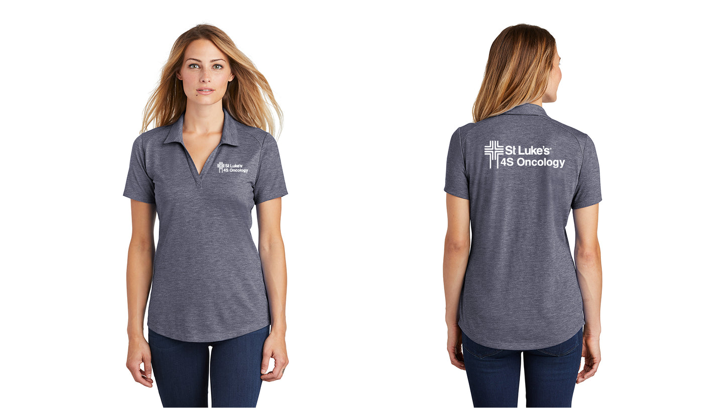 4S ONCOLOGY Women's Tri-Blend Wicking Polo