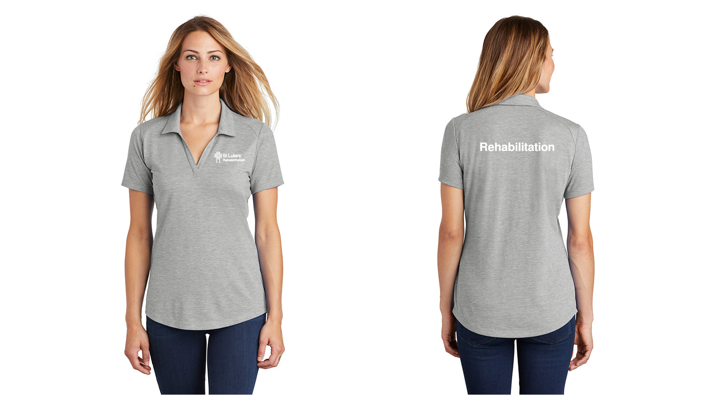 REHABILITATION Women's Tri-Blend Wicking Polo