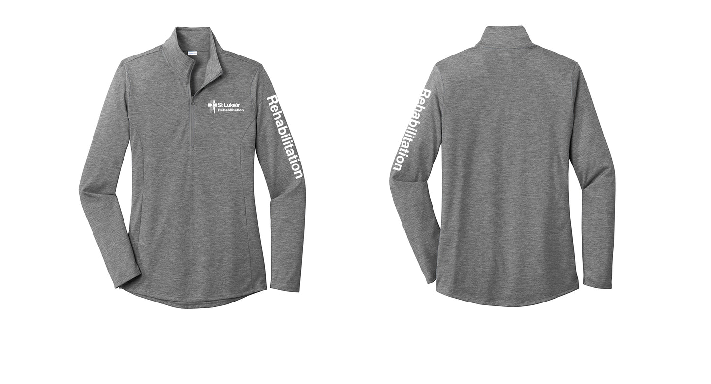REHABILITATION Women's Tri-Blend Wicking 1/4-Zip Pullover