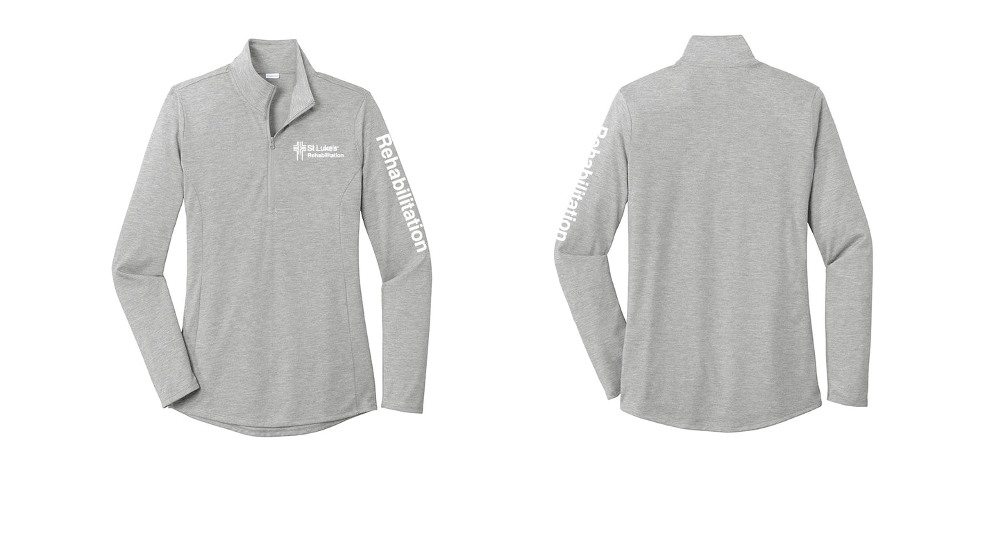 REHABILITATION Women's Tri-Blend Wicking 1/4-Zip Pullover