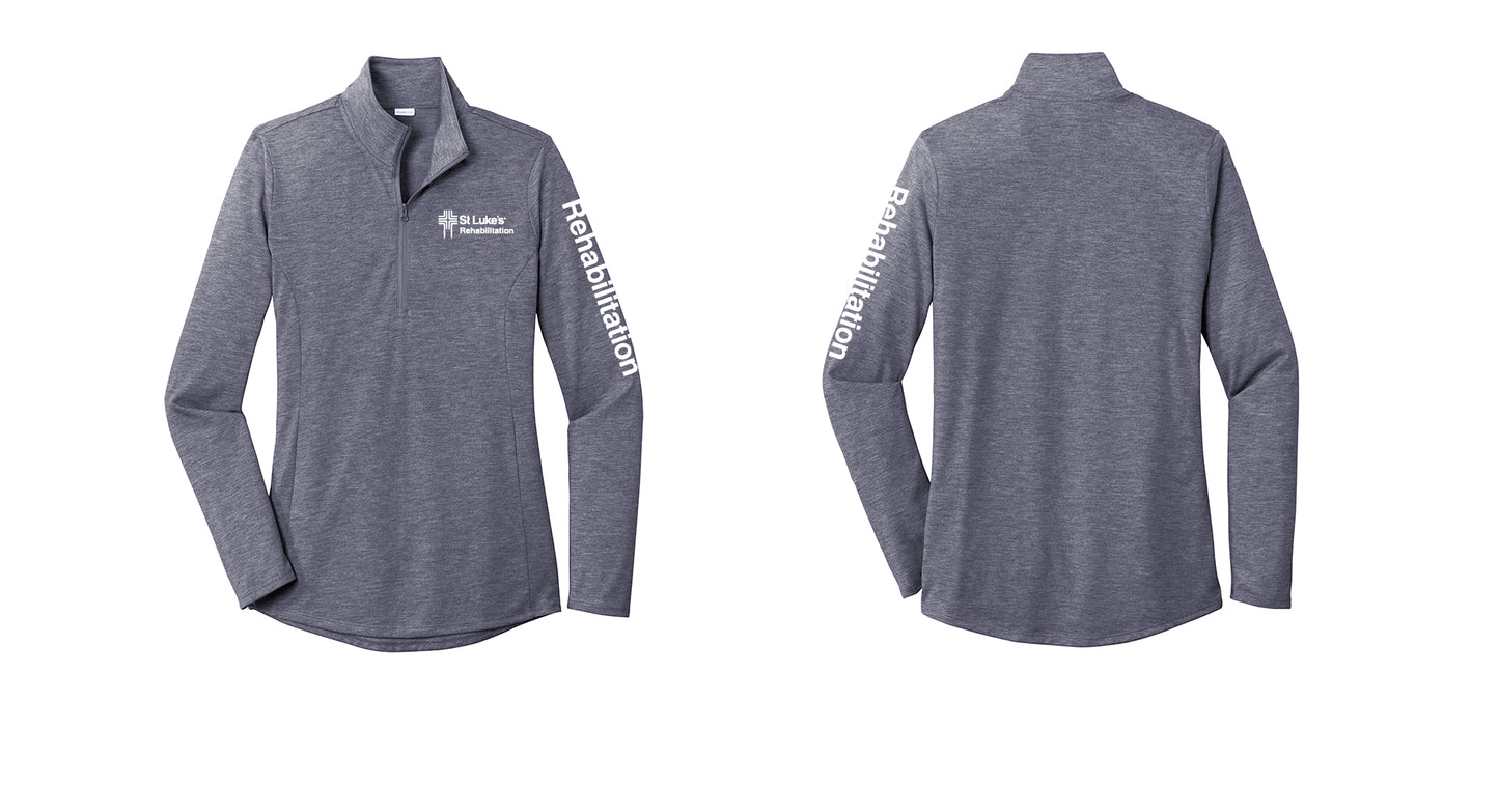 REHABILITATION Women's Tri-Blend Wicking 1/4-Zip Pullover