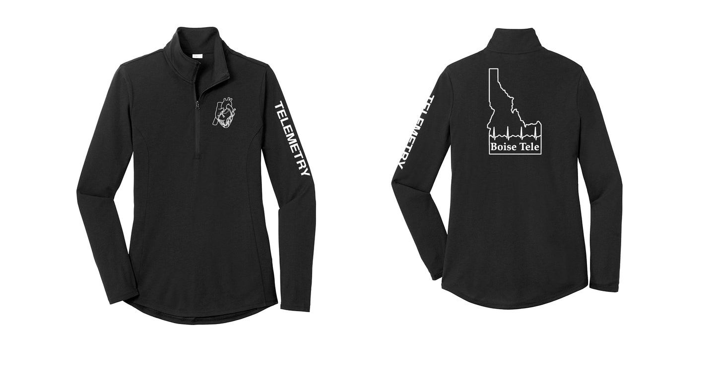 TELEMETRY Women's Tri-Blend Wicking 1/4-Zip Pullover