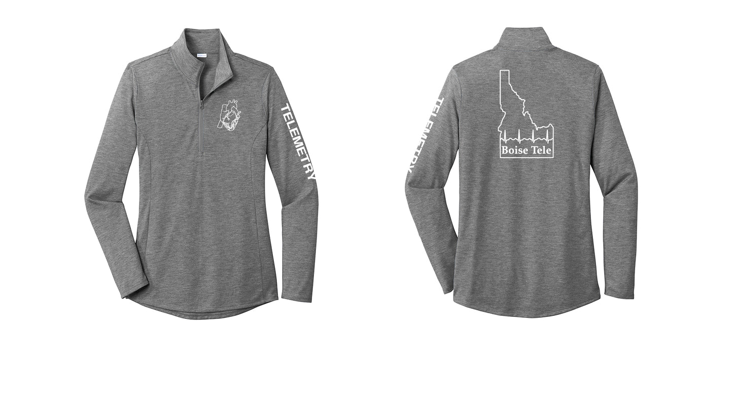 TELEMETRY Women's Tri-Blend Wicking 1/4-Zip Pullover