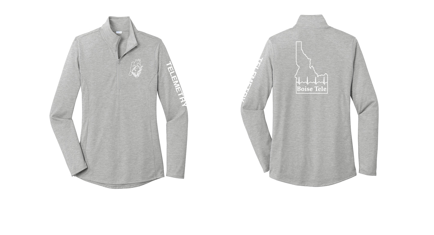 TELEMETRY Women's Tri-Blend Wicking 1/4-Zip Pullover