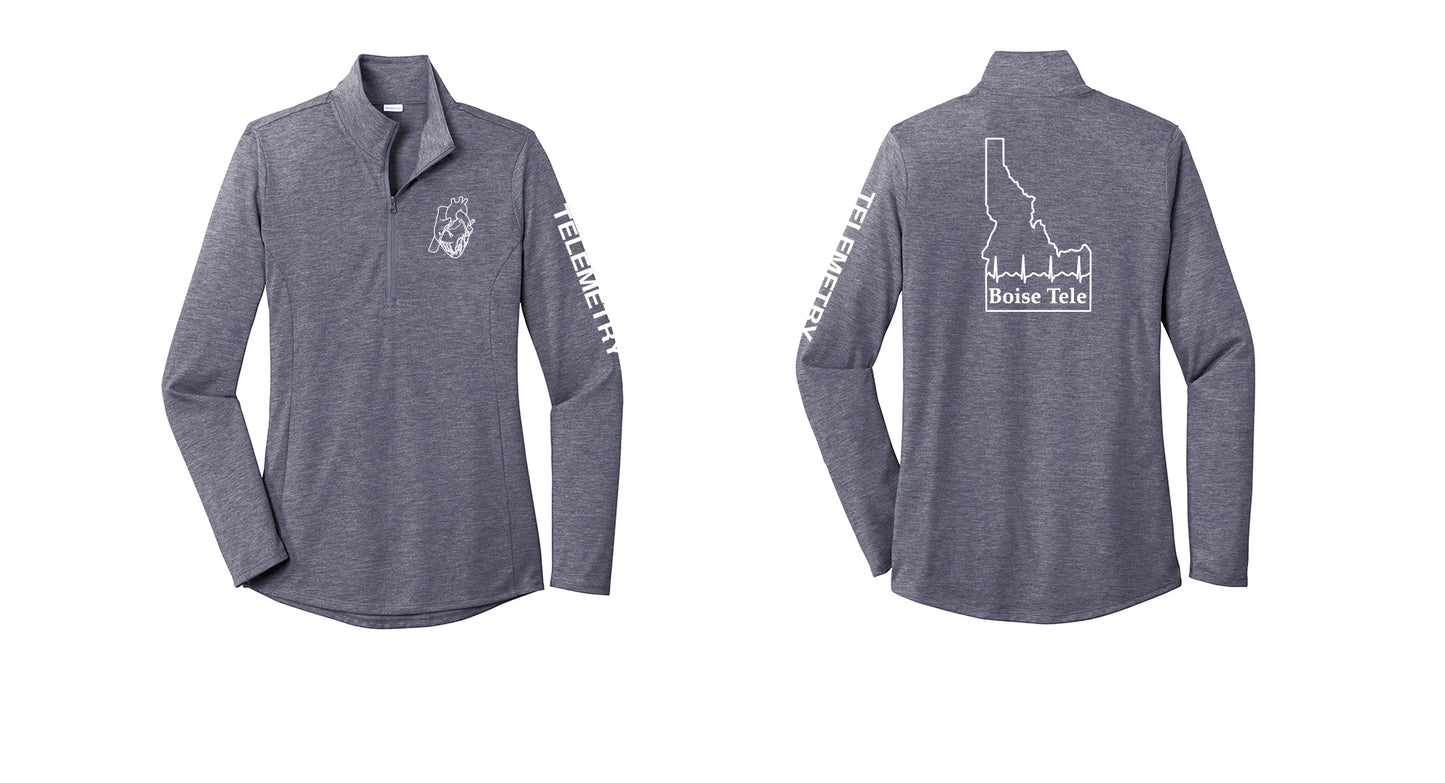 TELEMETRY Women's Tri-Blend Wicking 1/4-Zip Pullover