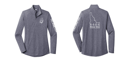 TELEMETRY Women's Tri-Blend Wicking 1/4-Zip Pullover