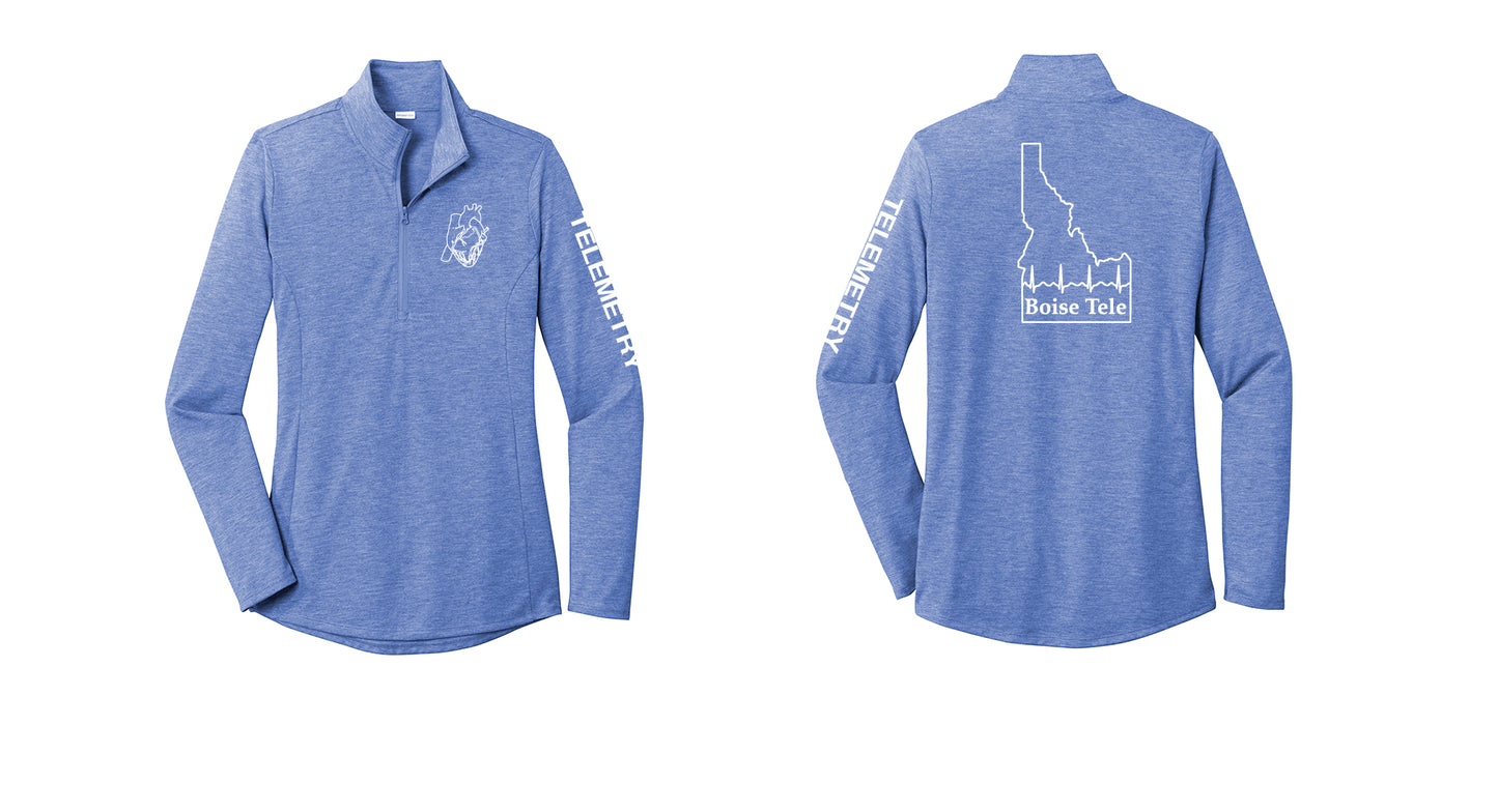 TELEMETRY Women's Tri-Blend Wicking 1/4-Zip Pullover