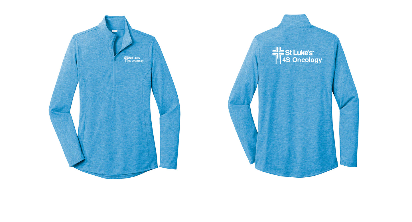 4S ONCOLOGY Women's Tri-Blend Wicking 1/4-Zip Pullover