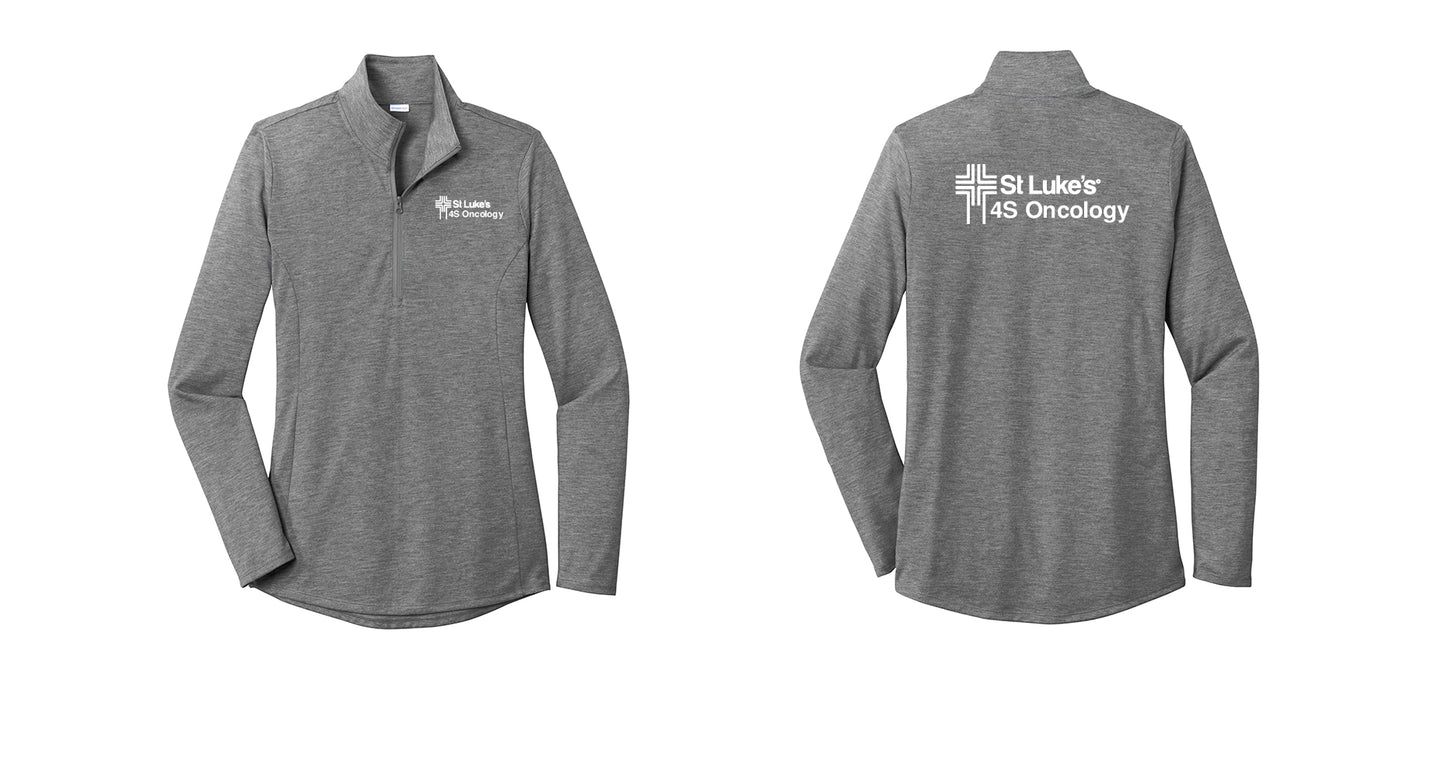4S ONCOLOGY Women's Tri-Blend Wicking 1/4-Zip Pullover