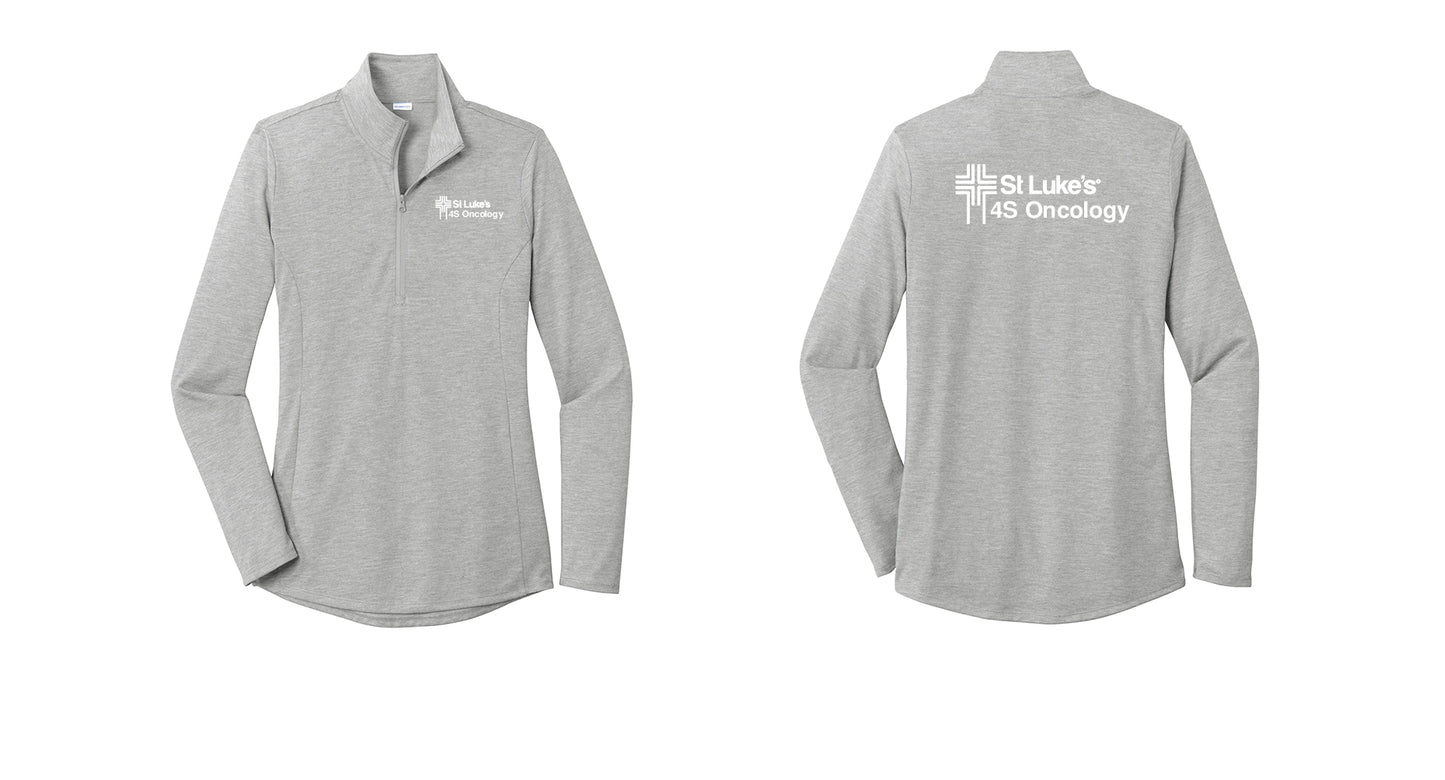 4S ONCOLOGY Women's Tri-Blend Wicking 1/4-Zip Pullover