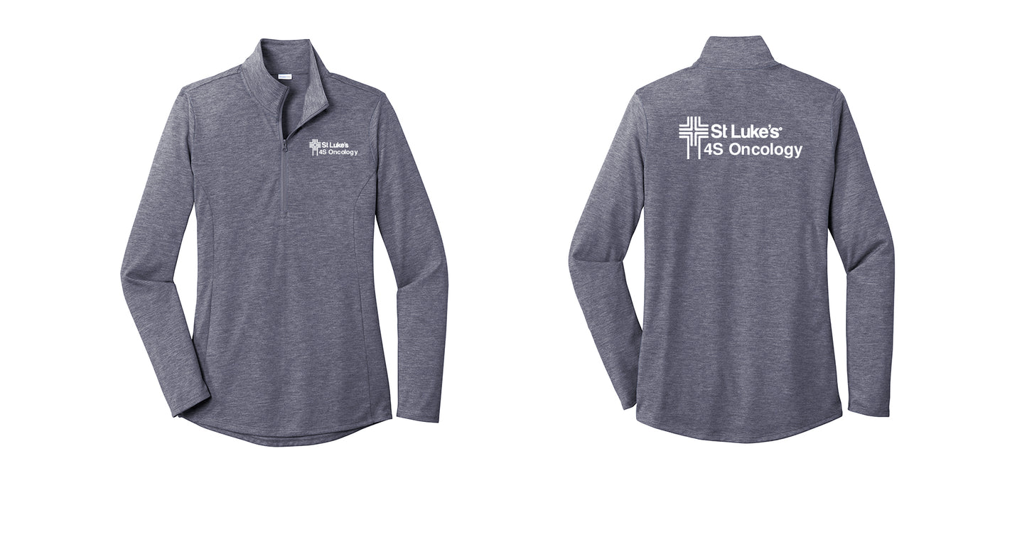 4S ONCOLOGY Women's Tri-Blend Wicking 1/4-Zip Pullover