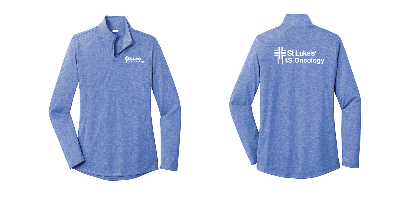4S ONCOLOGY Women's Tri-Blend Wicking 1/4-Zip Pullover