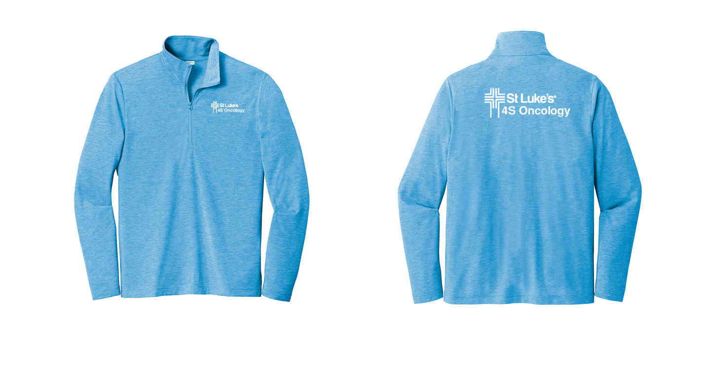 4S ONCOLOGY Men's Tri-Blend Wicking 1/4-Zip Pullover