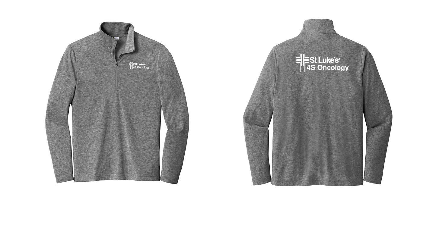 4S ONCOLOGY Men's Tri-Blend Wicking 1/4-Zip Pullover