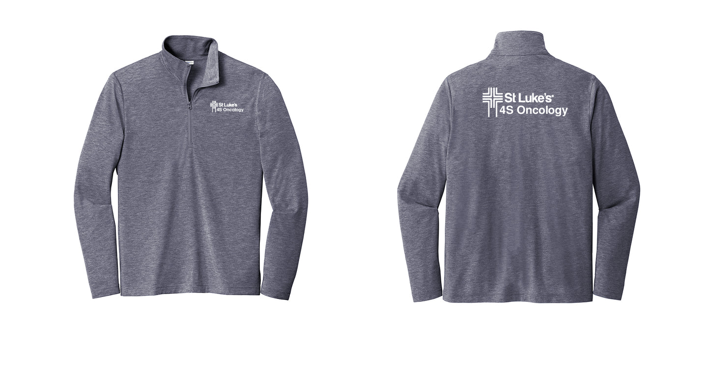 4S ONCOLOGY Men's Tri-Blend Wicking 1/4-Zip Pullover