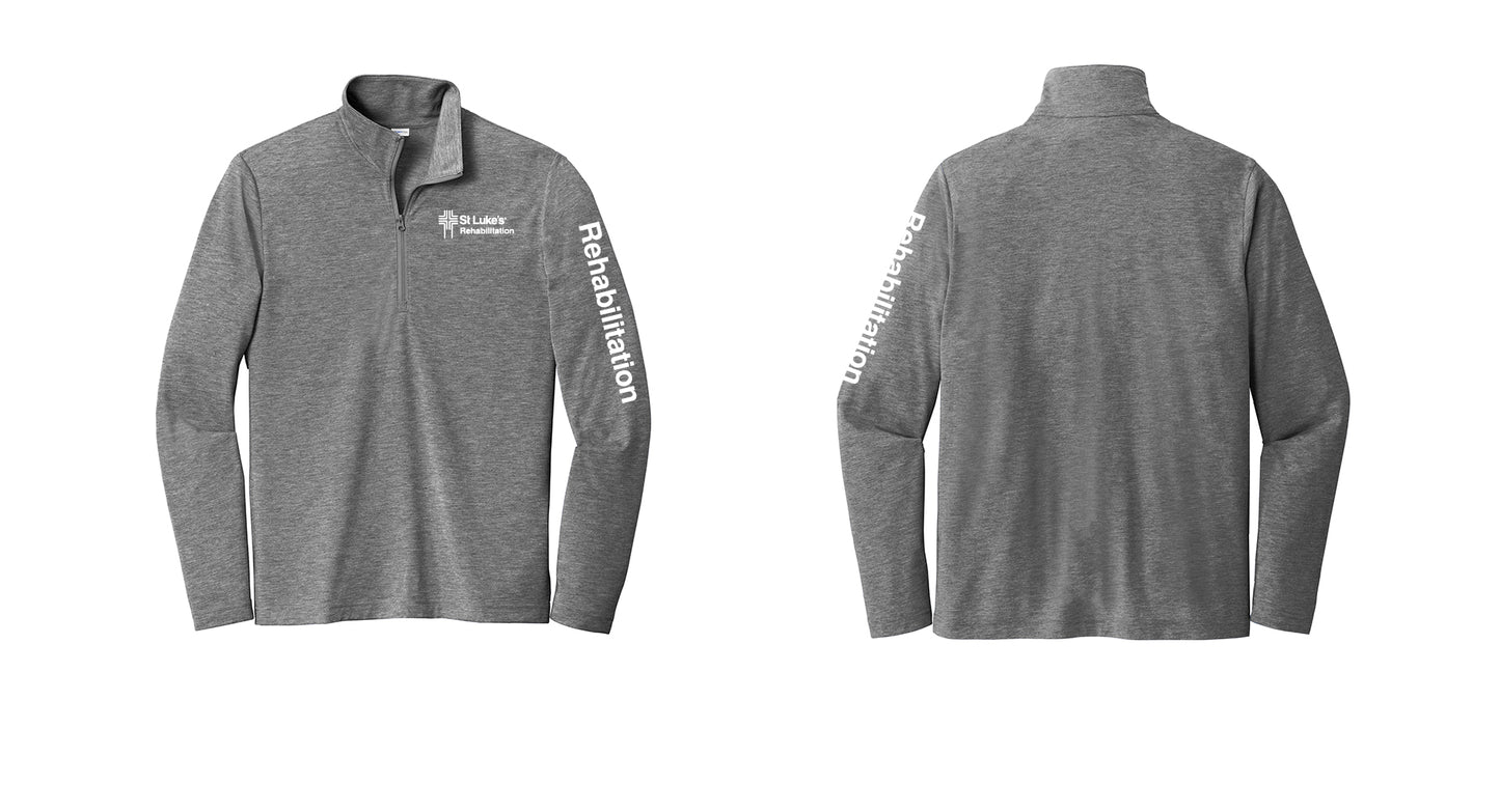 REHABILITATION Men's Tri-Blend Wicking 1/4-Zip Pullover