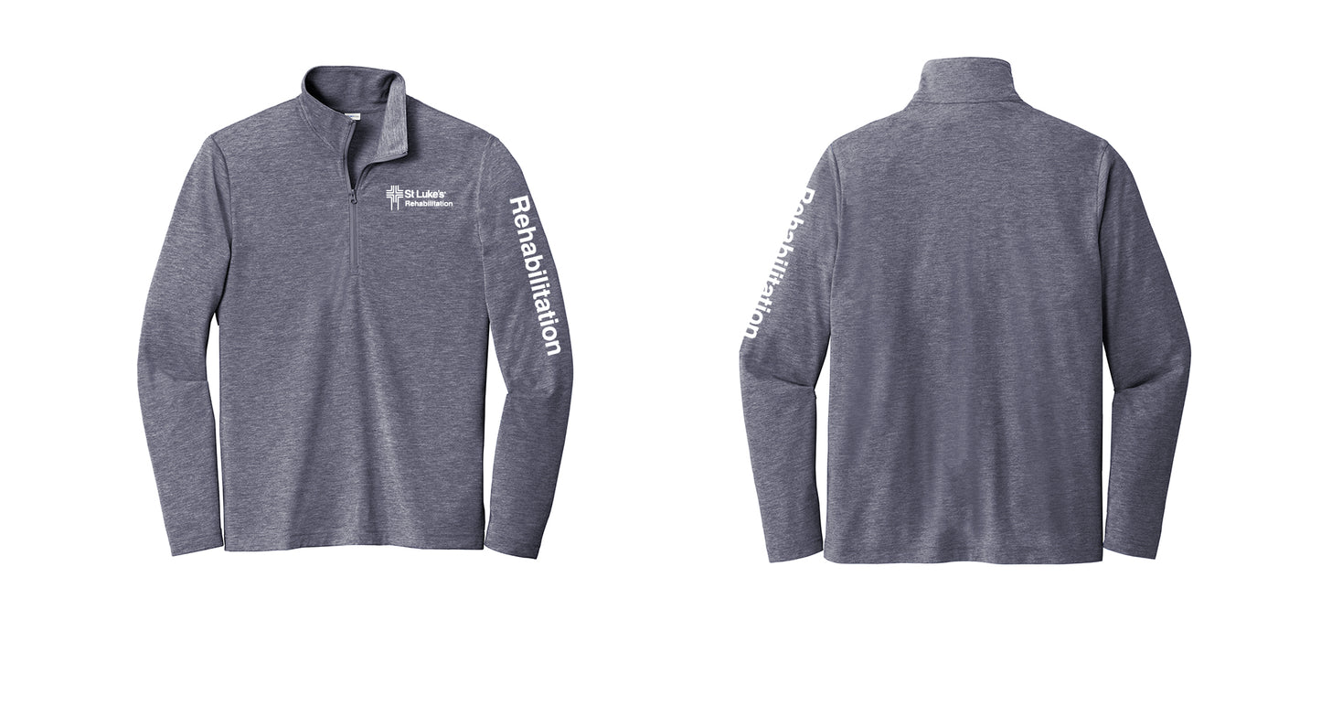 REHABILITATION Men's Tri-Blend Wicking 1/4-Zip Pullover