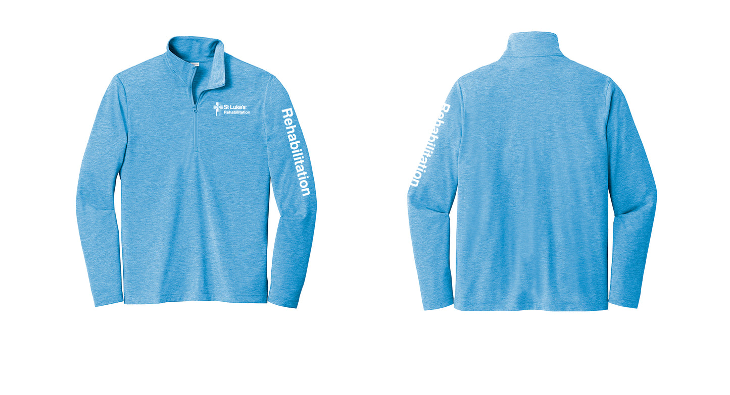REHABILITATION Men's Tri-Blend Wicking 1/4-Zip Pullover