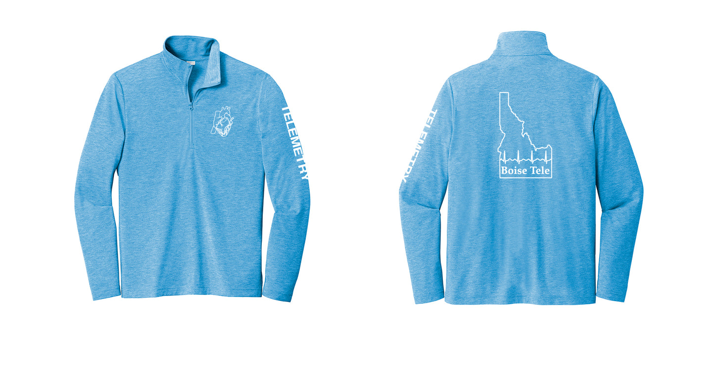 TELEMETRY Men's Tri-Blend Wicking 1/4-Zip Pullover
