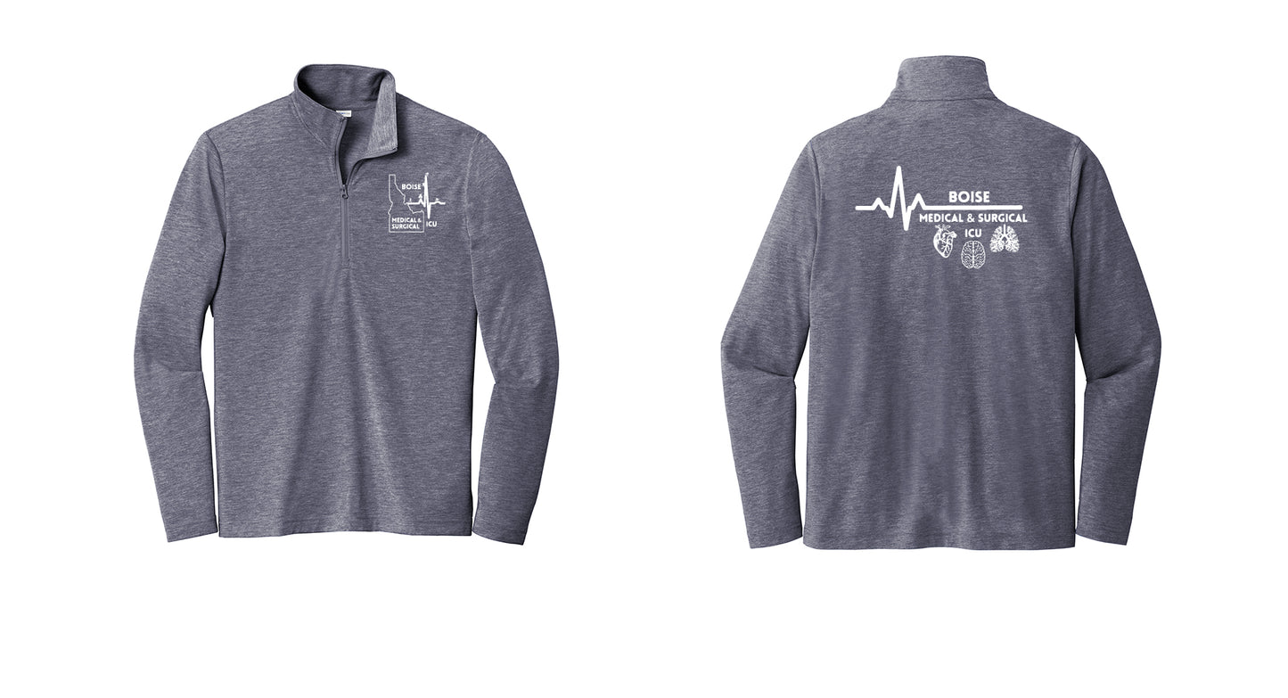 ICU Men's Tri-Blend Wicking 1/4-Zip Pullover