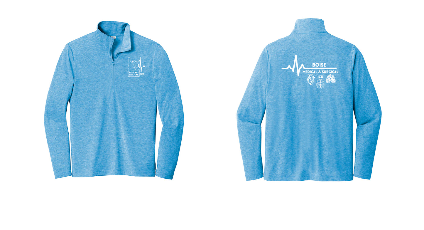 ICU Men's Tri-Blend Wicking 1/4-Zip Pullover