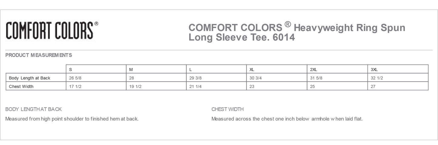 ICU Comfort Colors ® Heavyweight Ring Spun Long Sleeve Tee