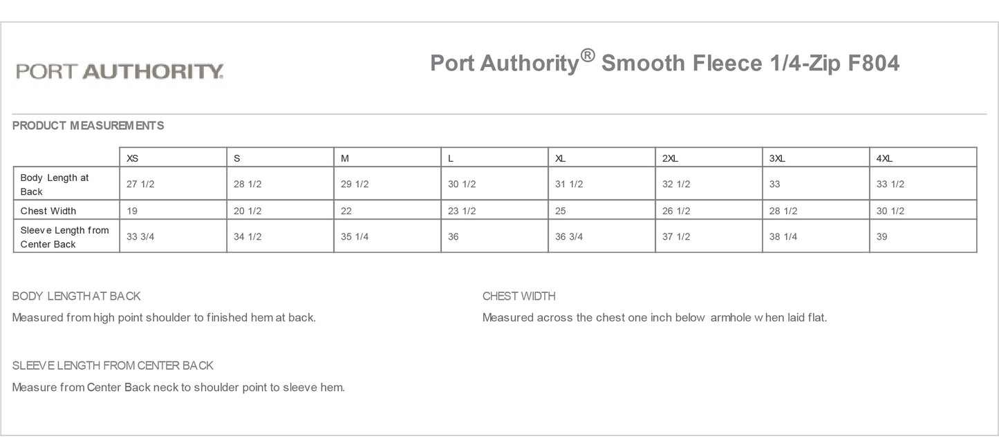 REHABILITATION Port Authority Men's Smooth Fleece 1/4-zip