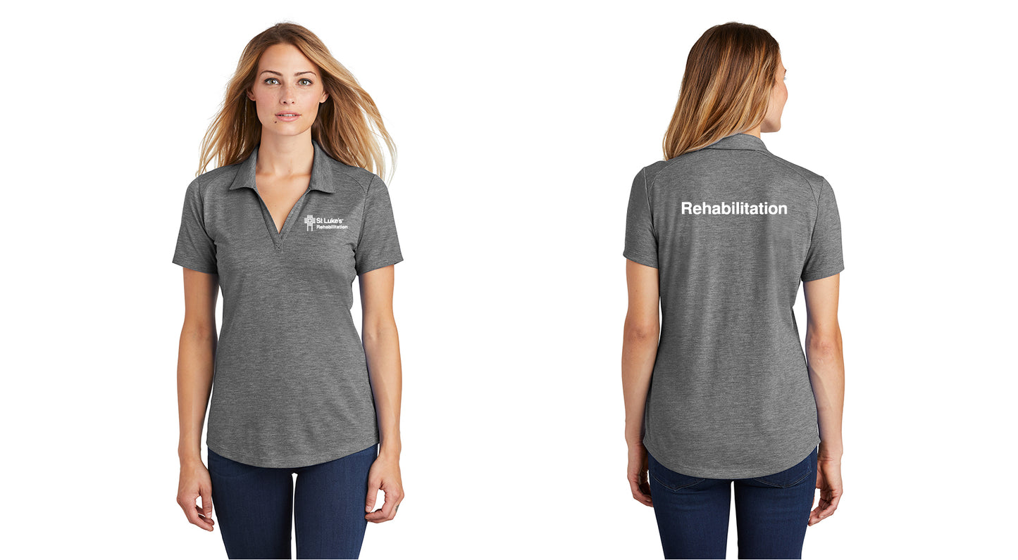 REHABILITATION Women's Tri-Blend Wicking Polo