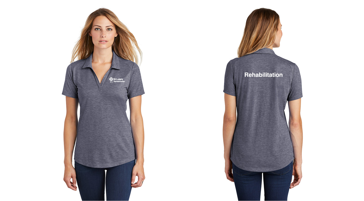 REHABILITATION Women's Tri-Blend Wicking Polo
