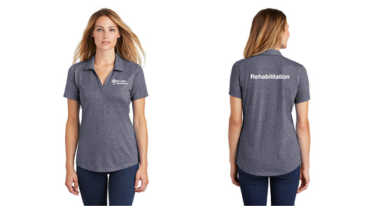 REHABILITATION Women's Tri-Blend Wicking Polo