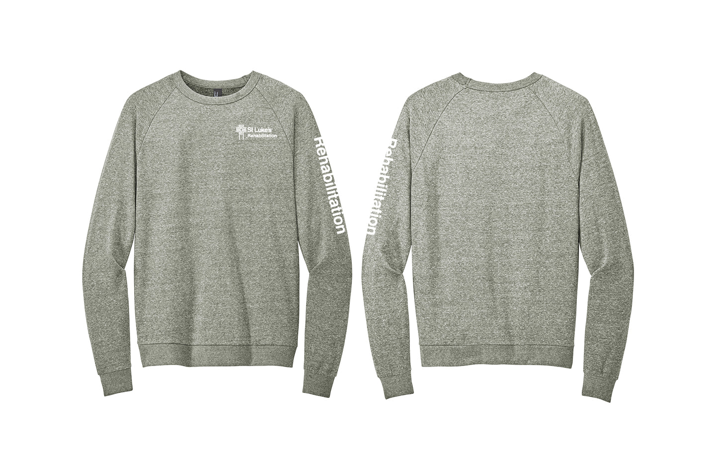 REHABILITATION District Crewneck Tri-blend Sweatshirt