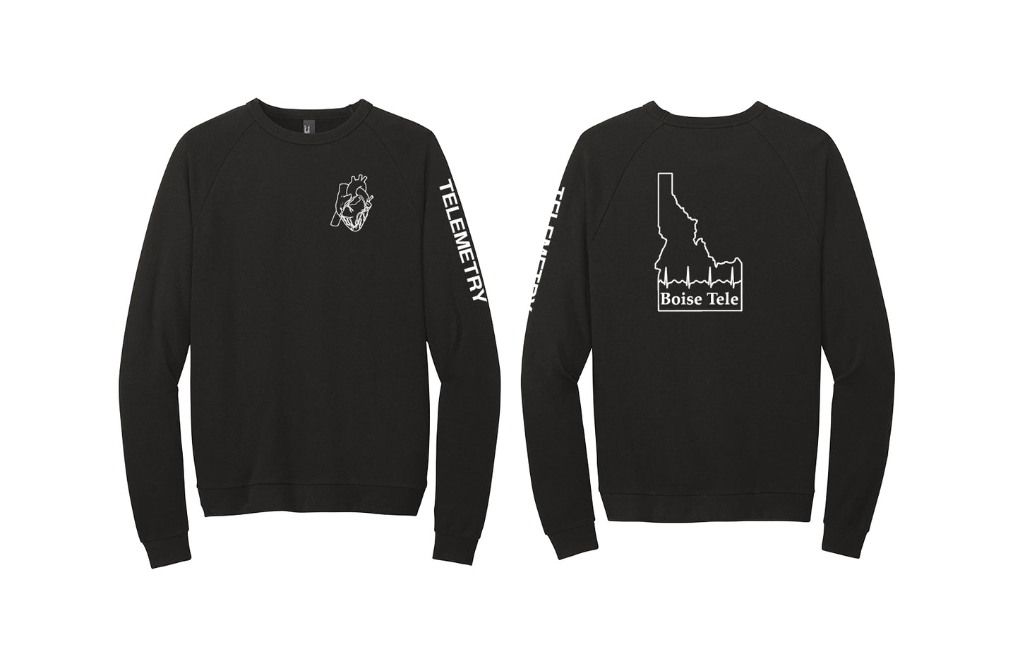 TELEMETRY District Crewneck Tri-blend Sweatshirt