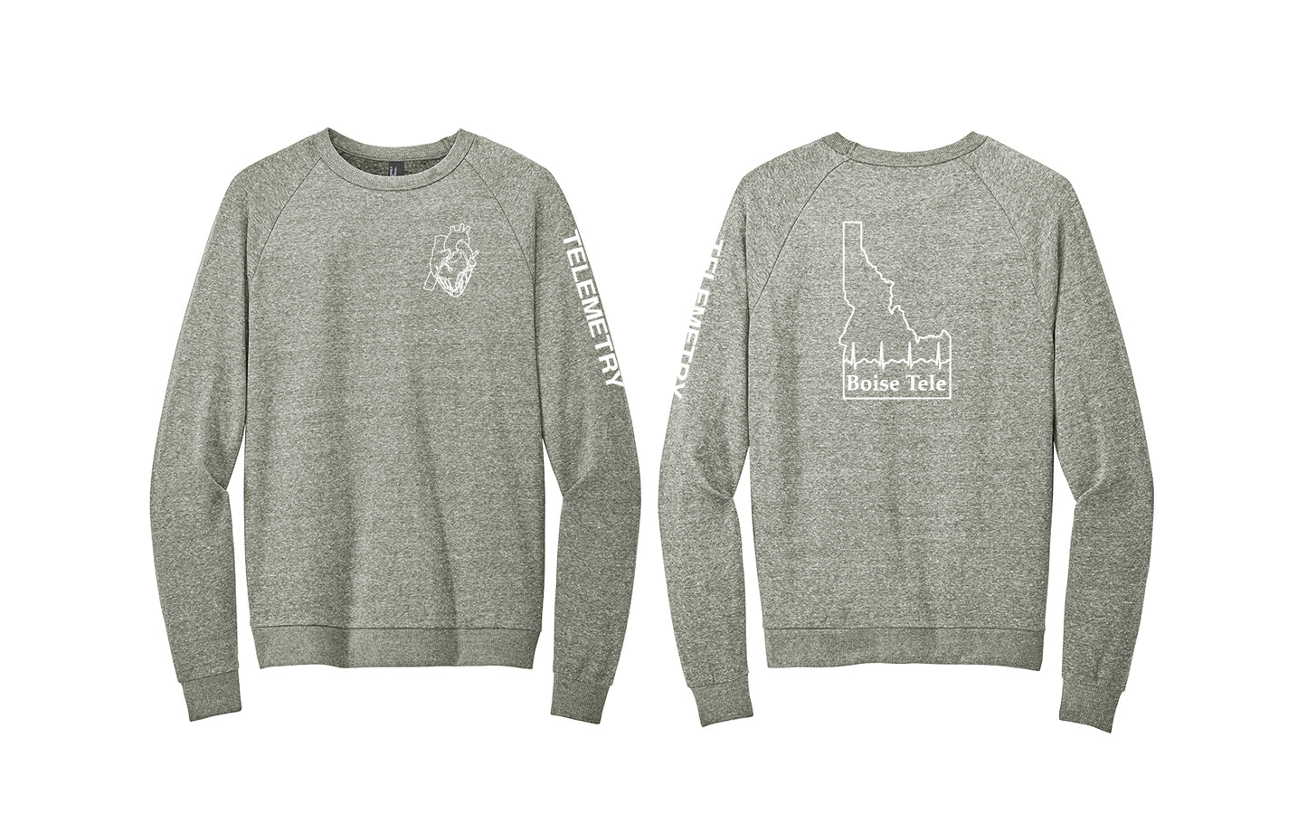 TELEMETRY District Crewneck Tri-blend Sweatshirt