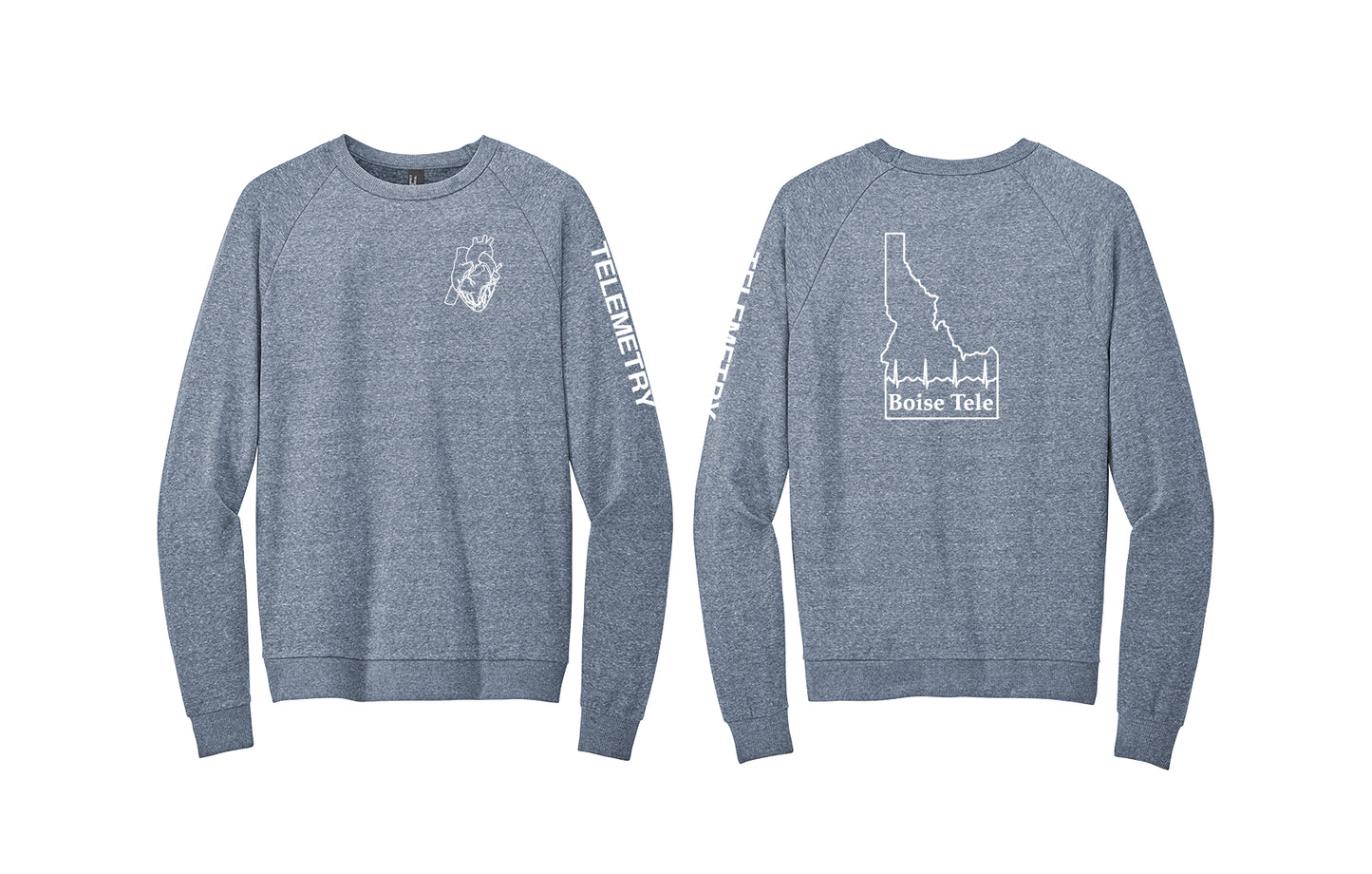 TELEMETRY District Crewneck Tri-blend Sweatshirt
