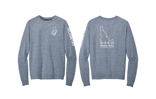 TELEMETRY District Crewneck Tri-blend Sweatshirt