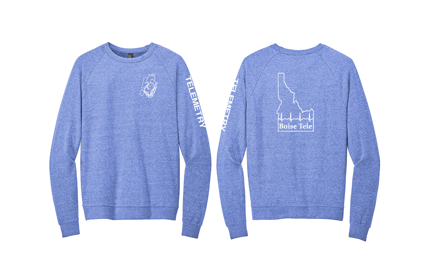 TELEMETRY District Crewneck Tri-blend Sweatshirt