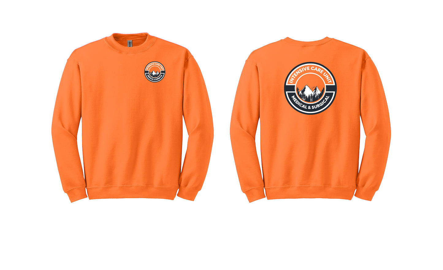 ICU 2 color Gildan Heavyweight Crewneck Sweatshirt