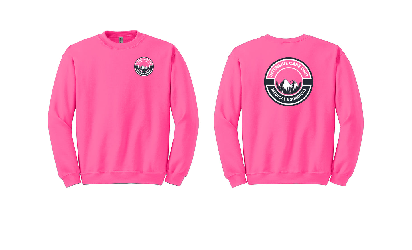 ICU 2 color Gildan Heavyweight Crewneck Sweatshirt