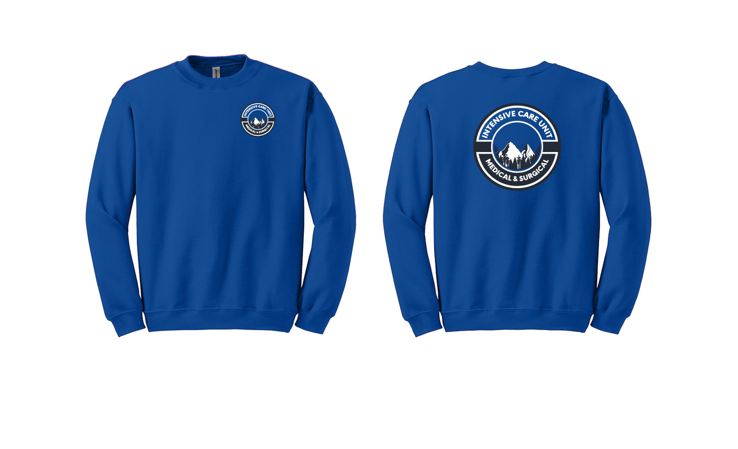 ICU 2 color Gildan Heavyweight Crewneck Sweatshirt
