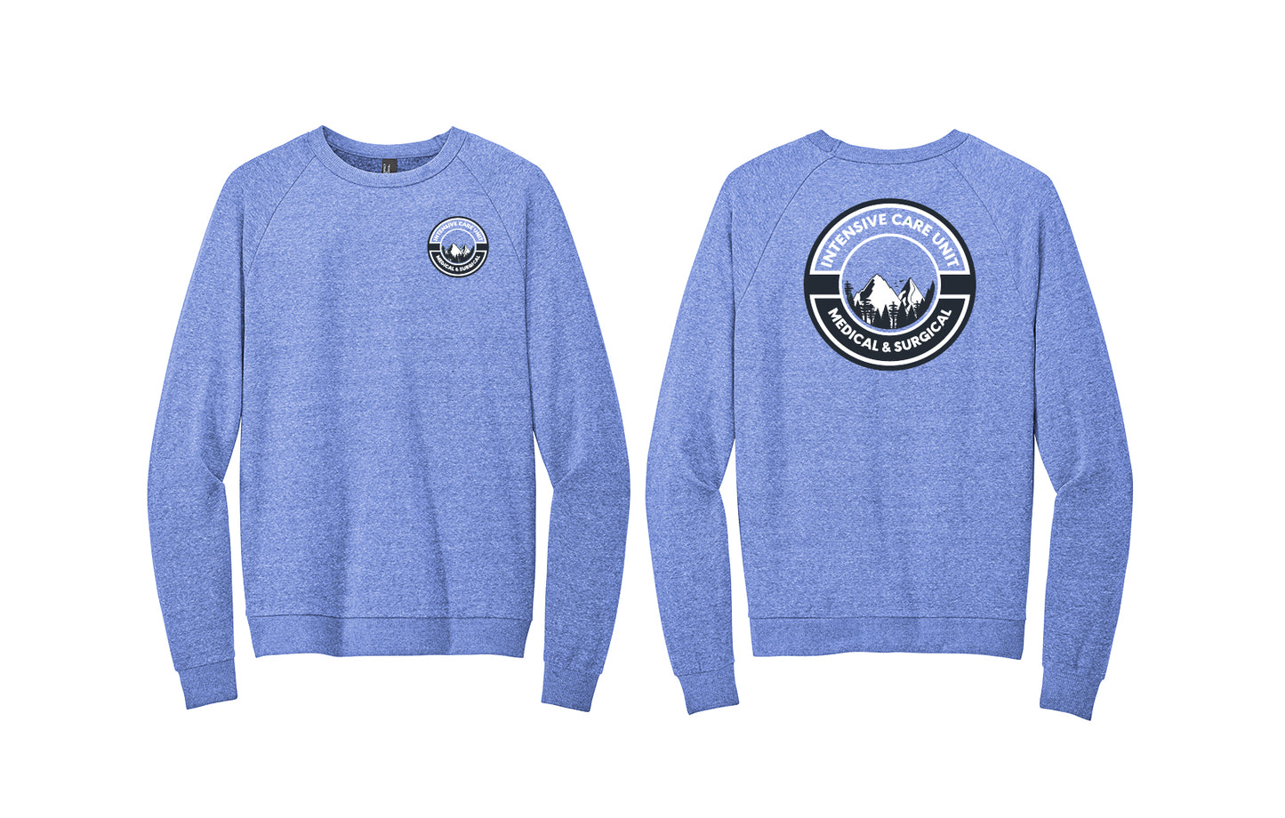 ICU 2 Color District Crewneck Tri-blend Sweatshirt