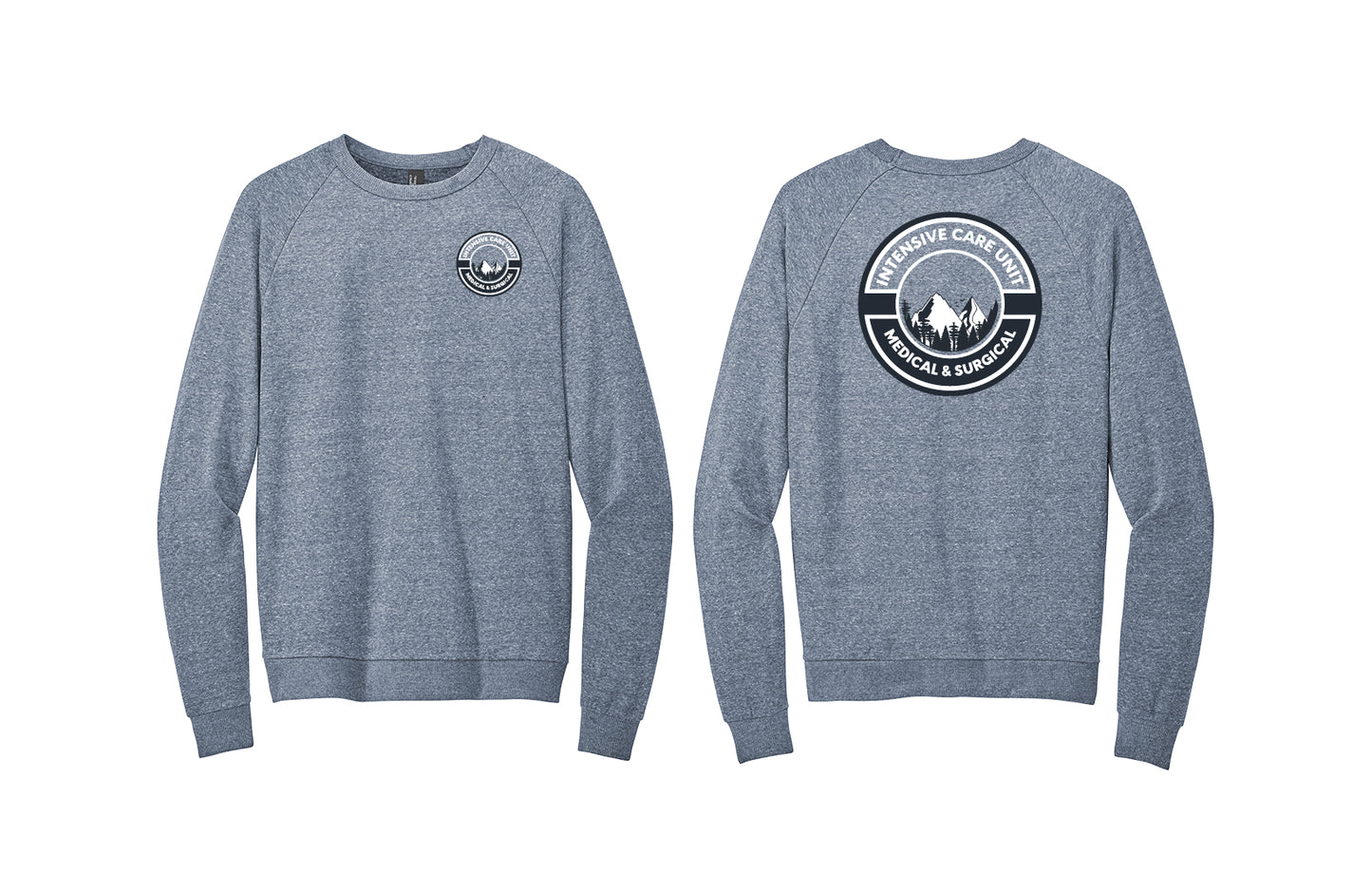 ICU 2 Color District Crewneck Tri-blend Sweatshirt