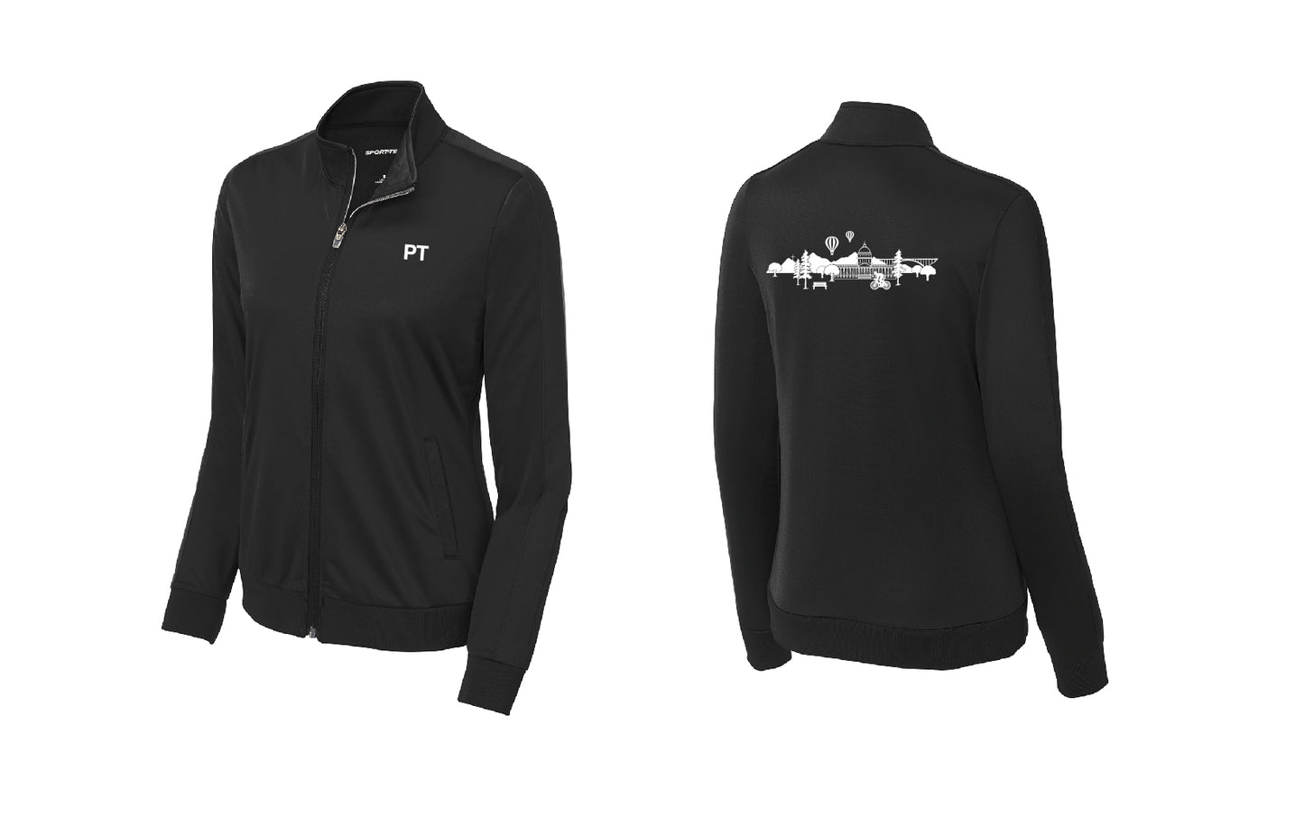 REHAB OT, PT and SLP Ladies Tricot Sleeve Stripe Track Jacket